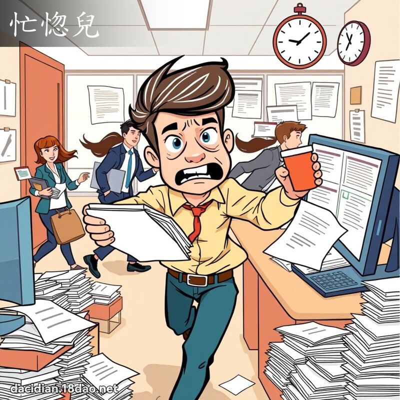 忙惚儿 - 国语大辞典配图