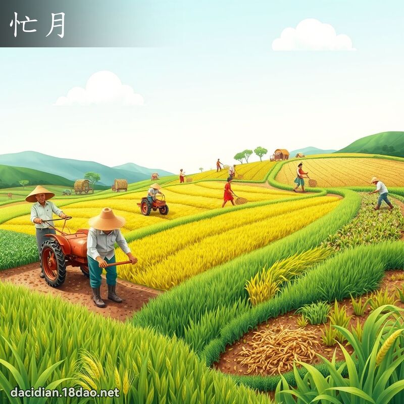 忙月 - 国语大辞典配图