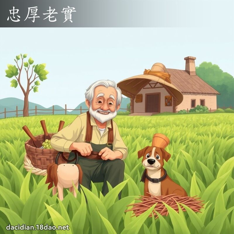 忠厚老实 - 国语大辞典配图