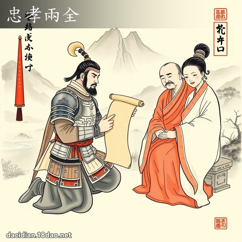 忠孝兩全 - 國語大辭典配圖
