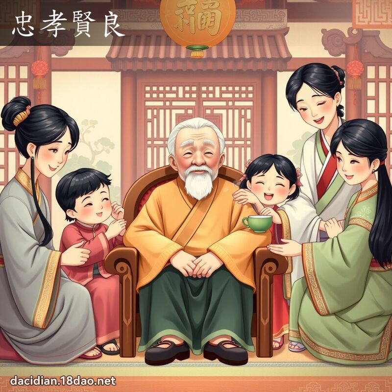 忠孝贤良 - 国语大辞典配图
