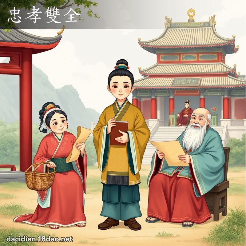 忠孝雙全 - 國語大辭典配圖