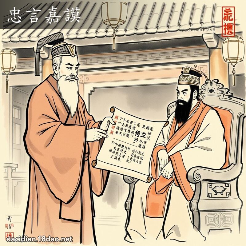 忠言嘉謨 - 国语大辞典配图