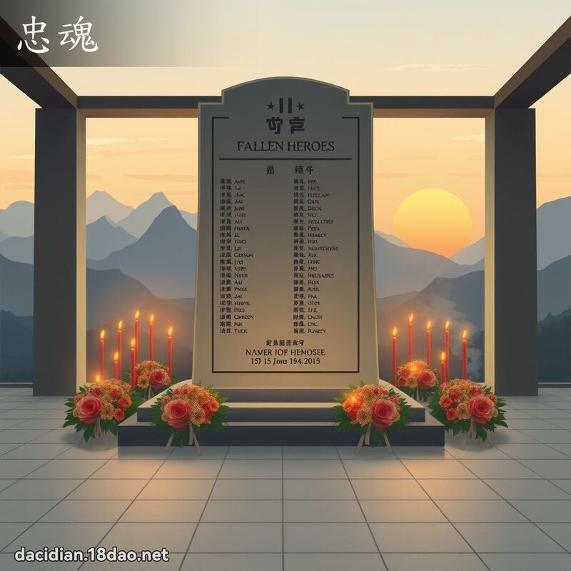 忠魂 - 國語大辭典配圖