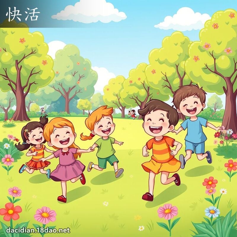 快活 - 國語大辭典配圖