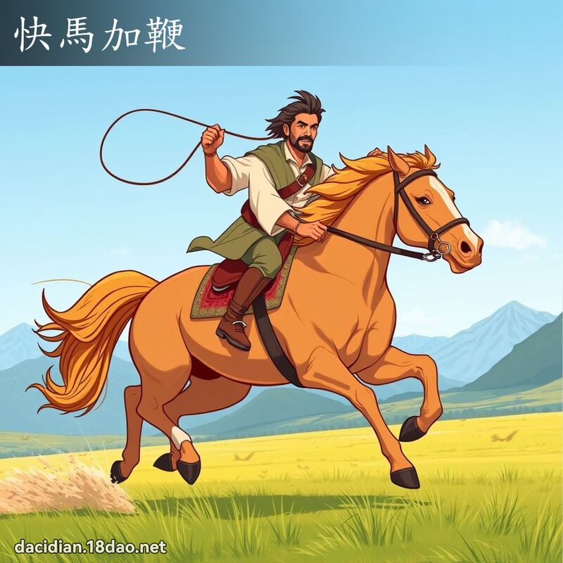 快马加鞭 - 国语大辞典配图