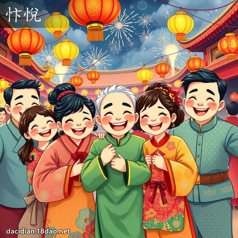 忭悅 - 國語大辭典配圖