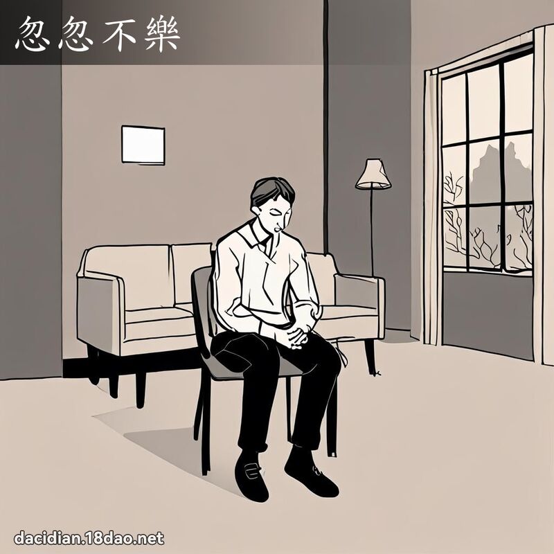 忽忽不乐 - 国语大辞典配图