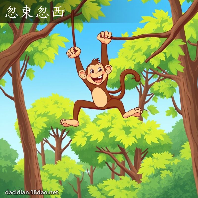 忽東忽西 - 國語大辭典配圖