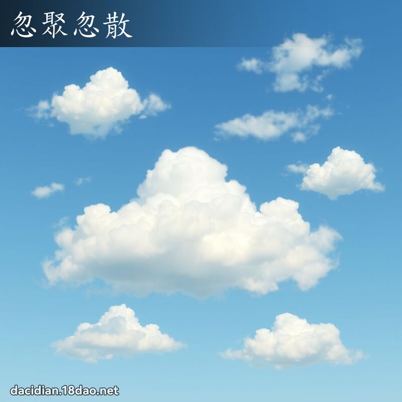 忽聚忽散 - 国语大辞典配图