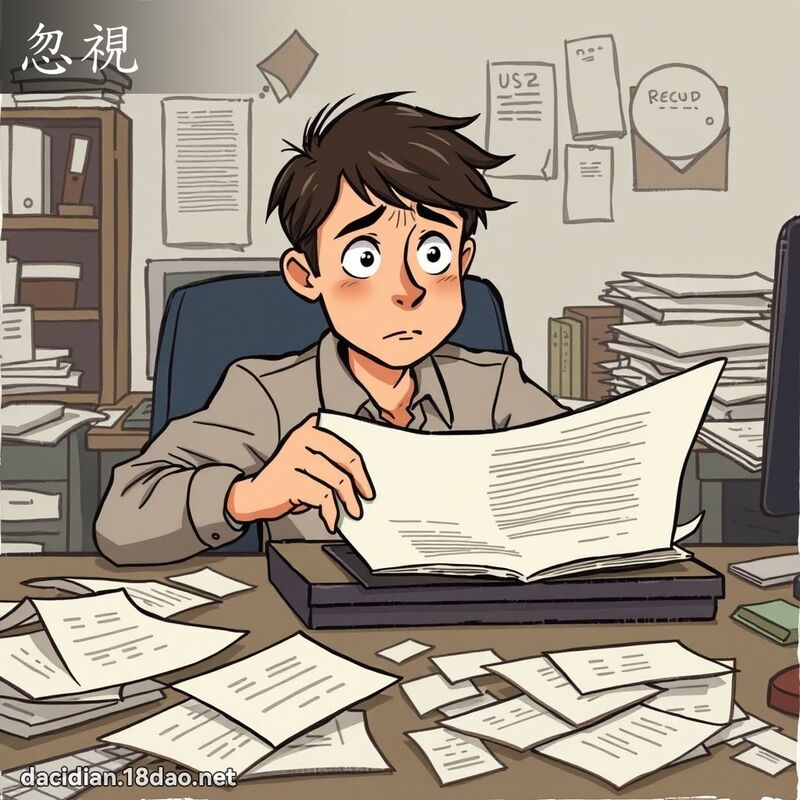 忽視 - 國語大辭典配圖