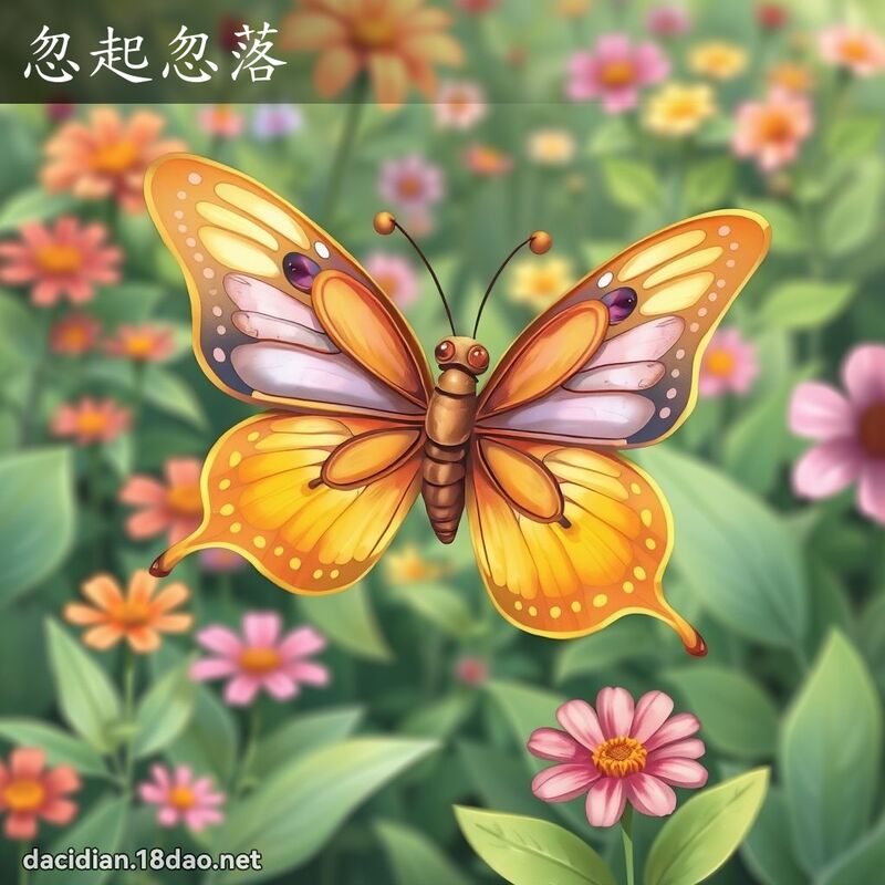 忽起忽落 - 国语大辞典配图