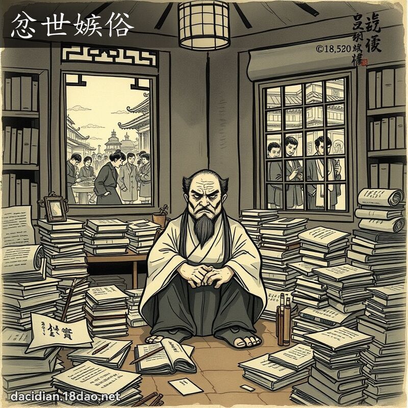 忿世嫉俗 - 国语大辞典配图