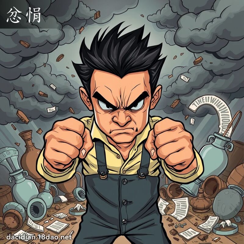 忿悁 - 国语大辞典配图