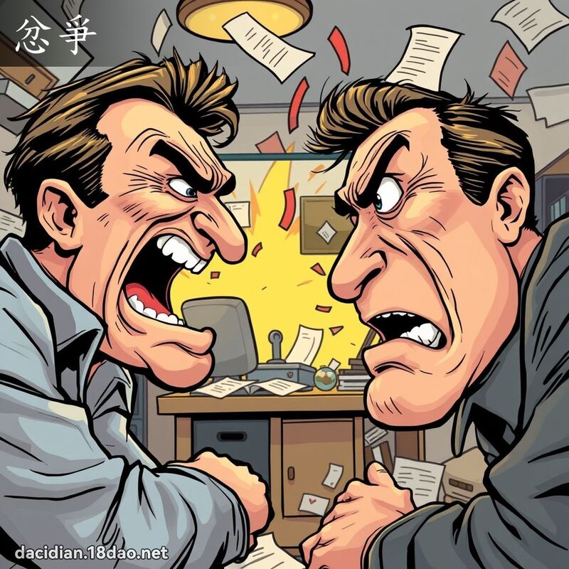 忿爭 - 國語大辭典配圖