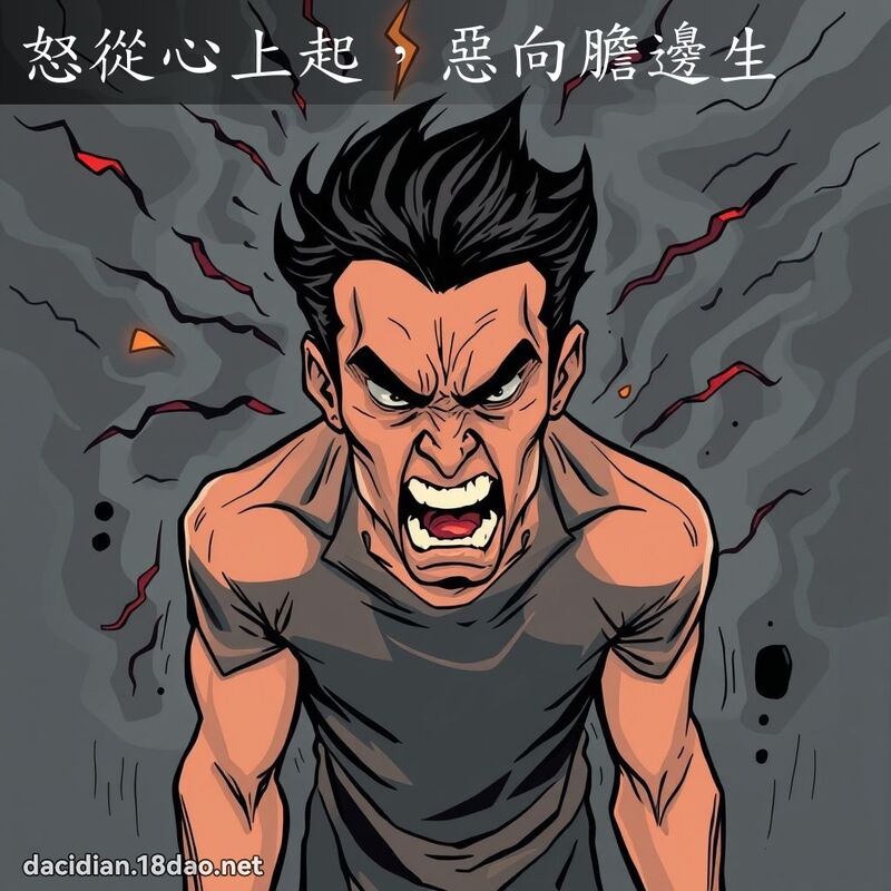 怒从心上起，恶向胆边生 - 国语大辞典配图
