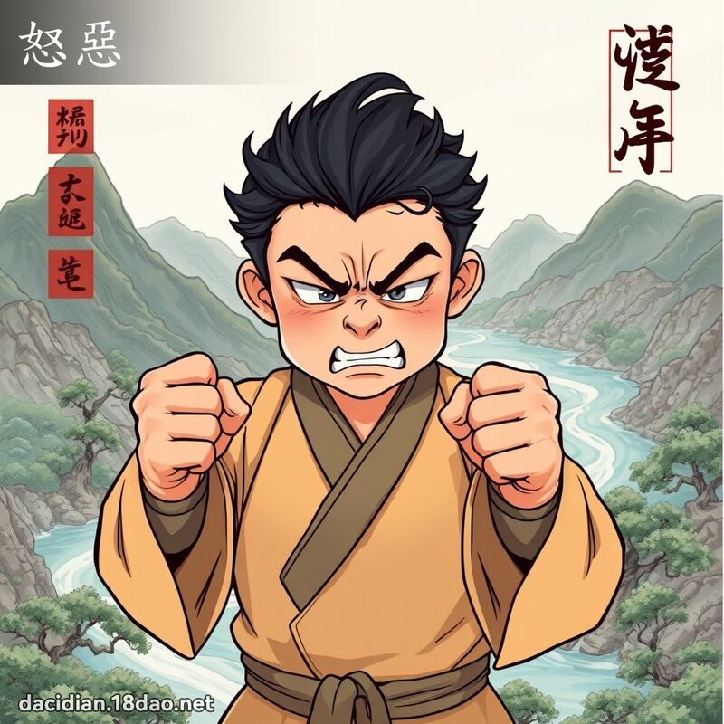 怒惡 - 國語大辭典配圖