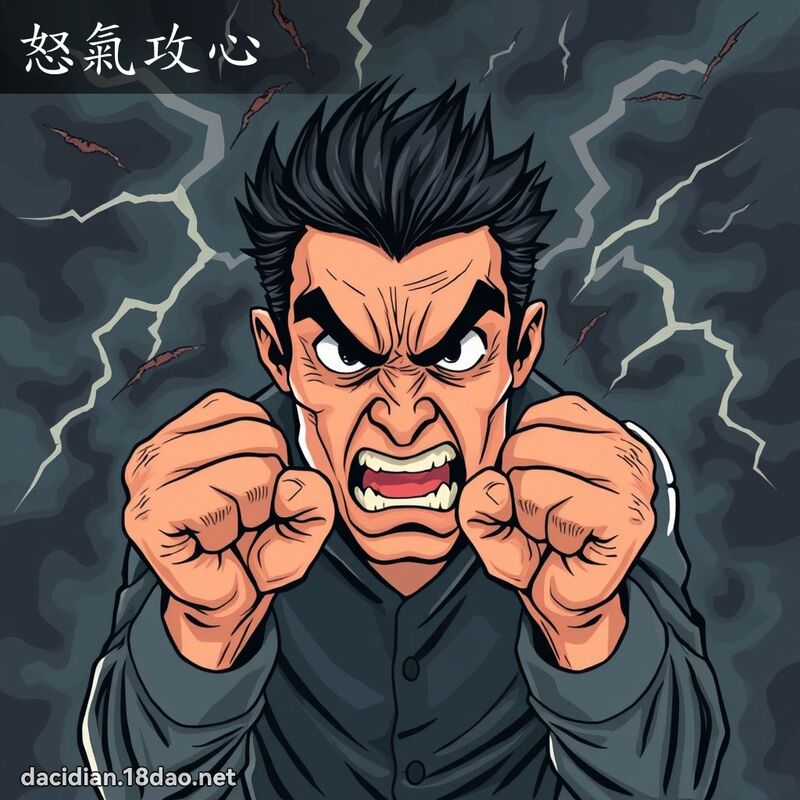 怒气攻心 - 国语大辞典配图