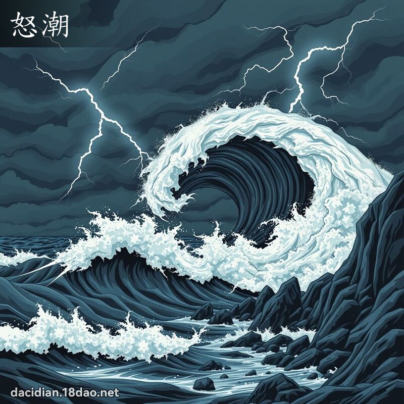 怒潮 - 国语大辞典配图
