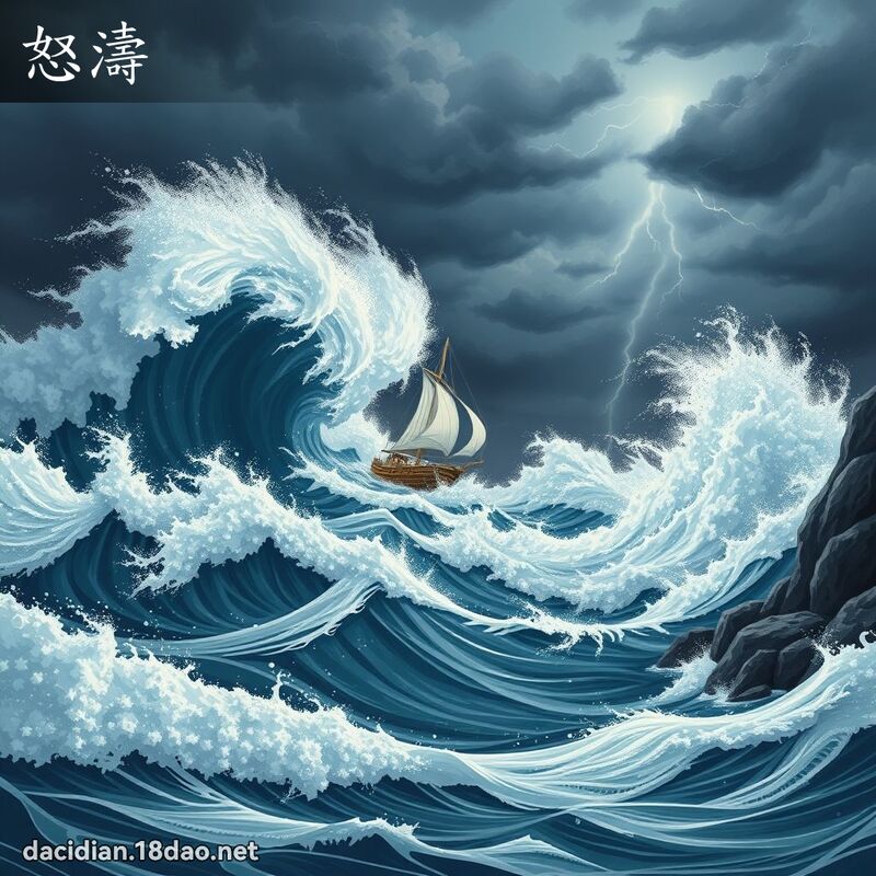 怒涛 - 国语大辞典配图