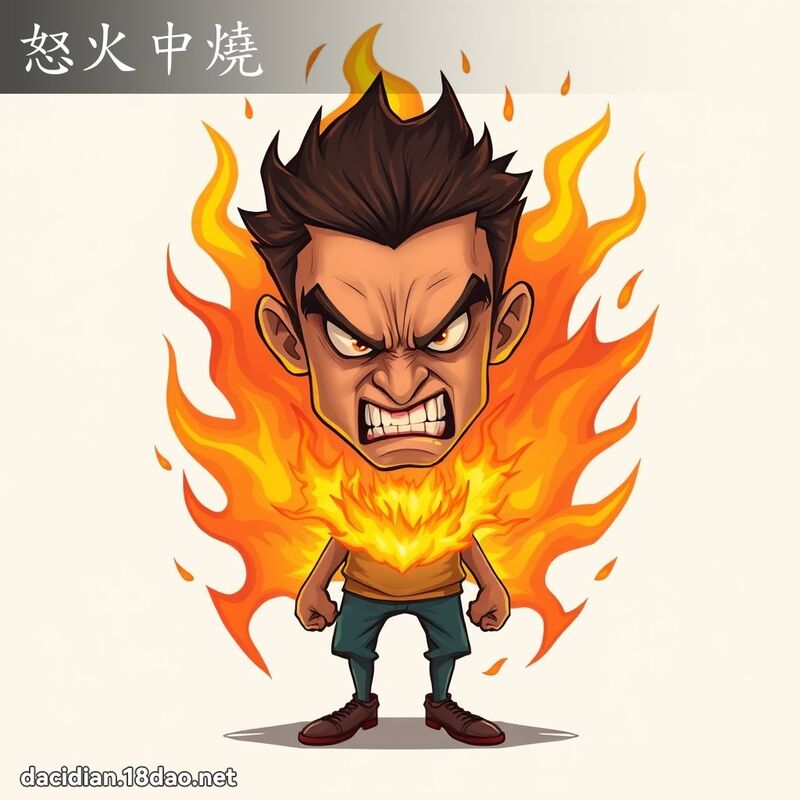 怒火中燒 - 國語大辭典配圖