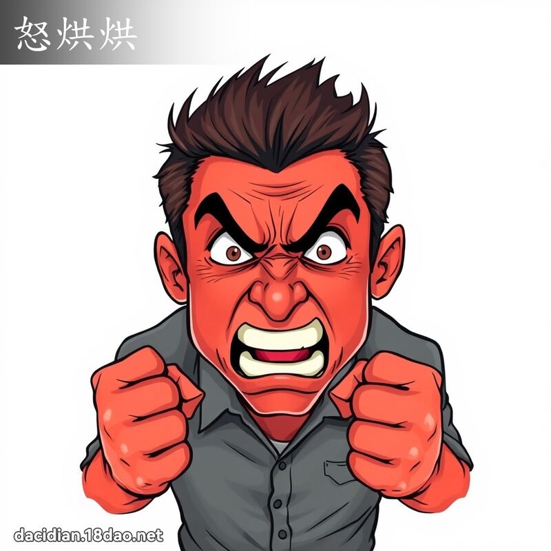 怒烘烘 - 国语大辞典配图