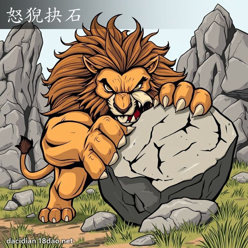 怒猊抉石 - 国语大辞典配图