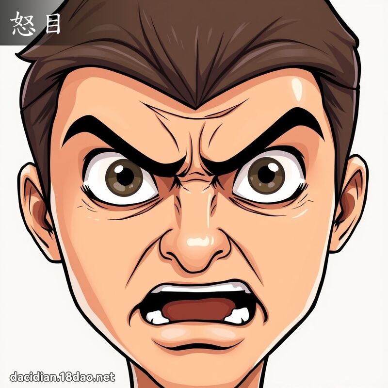 怒目 - 國語大辭典配圖