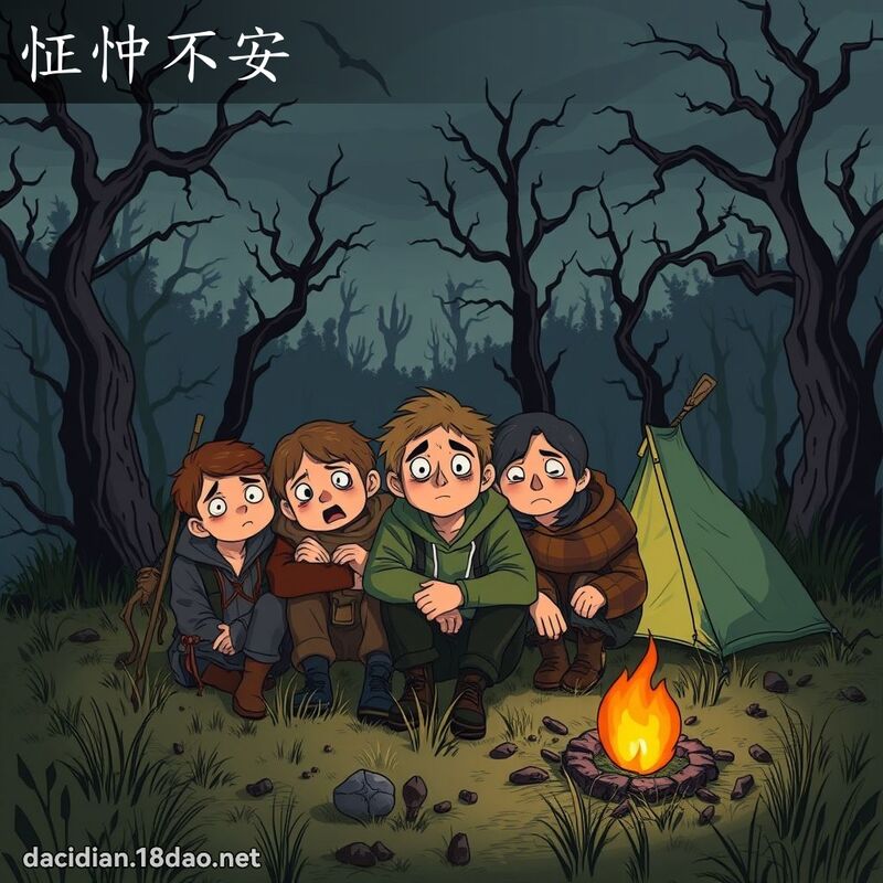 怔忡不安 - 國語大辭典配圖