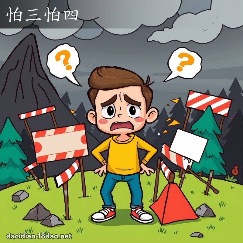 怕三怕四 - 國語大辭典配圖