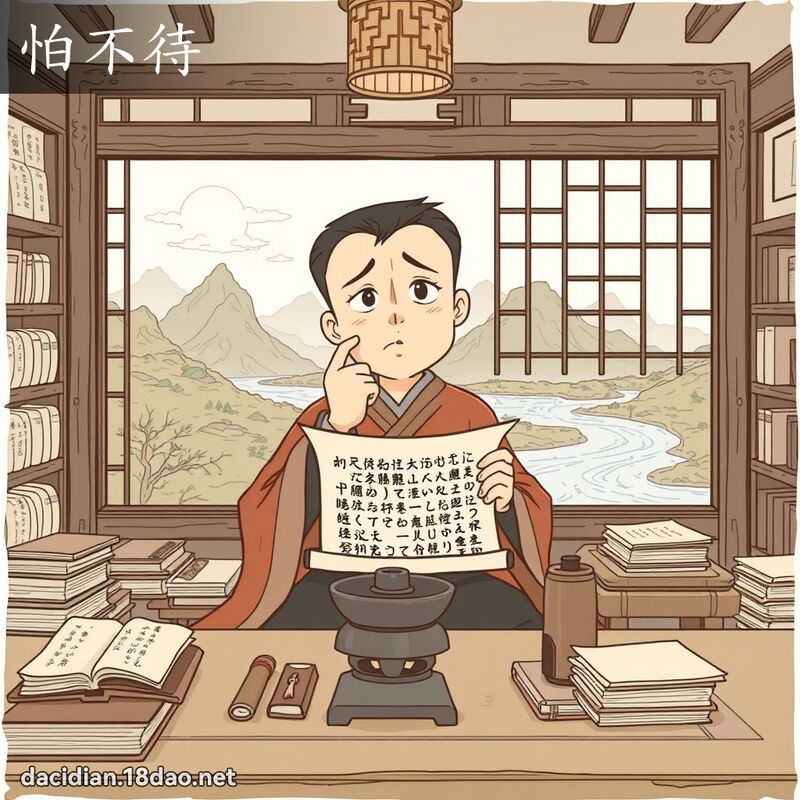 怕不待 - 国语大辞典配图