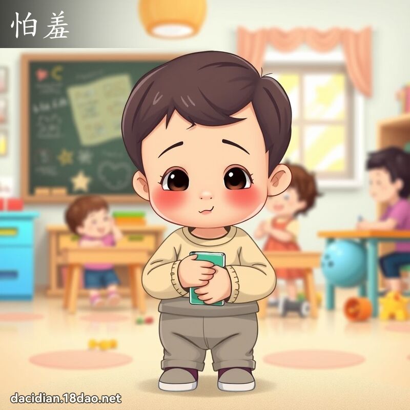 怕羞 - 国语大辞典配图