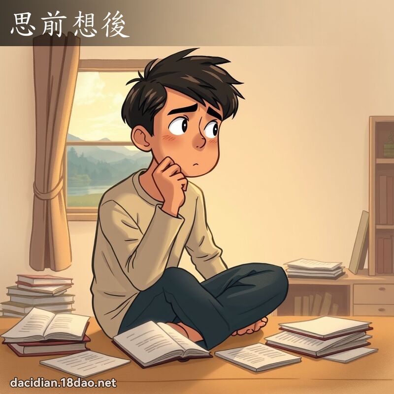 思前想后 - 国语大辞典配图