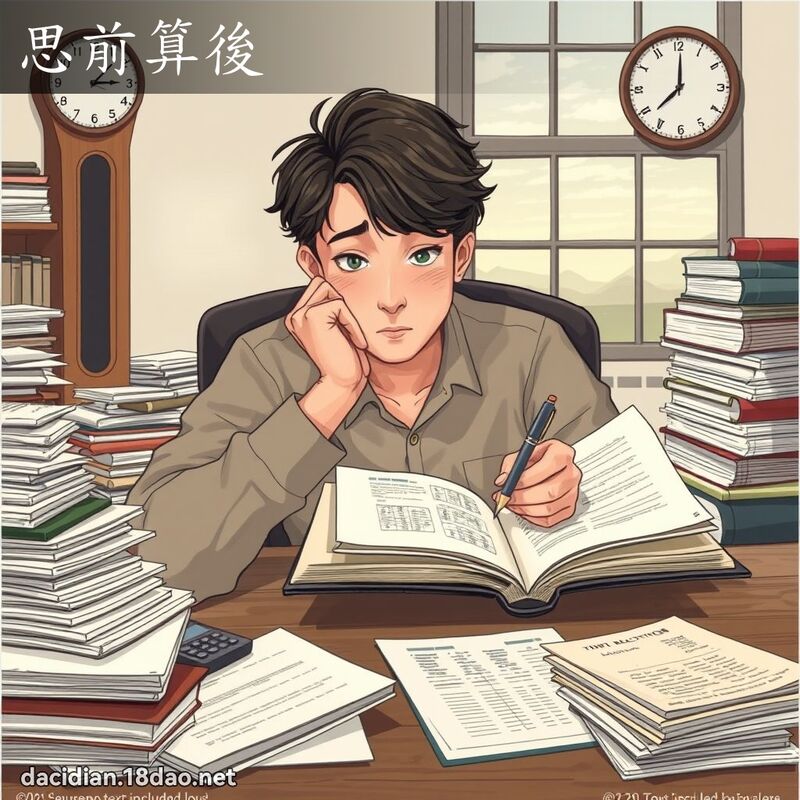 思前算後 - 國語大辭典配圖