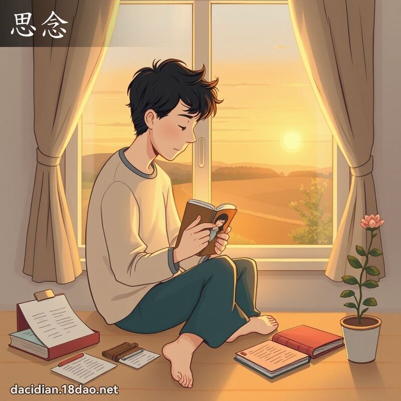 思念 - 国语大辞典配图