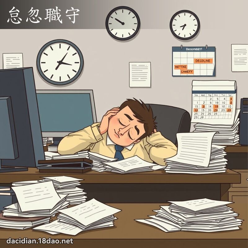 怠忽職守 - 國語大辭典配圖