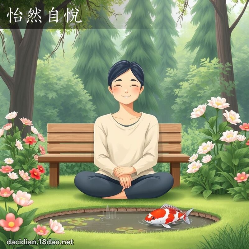 怡然自悅 - 國語大辭典配圖