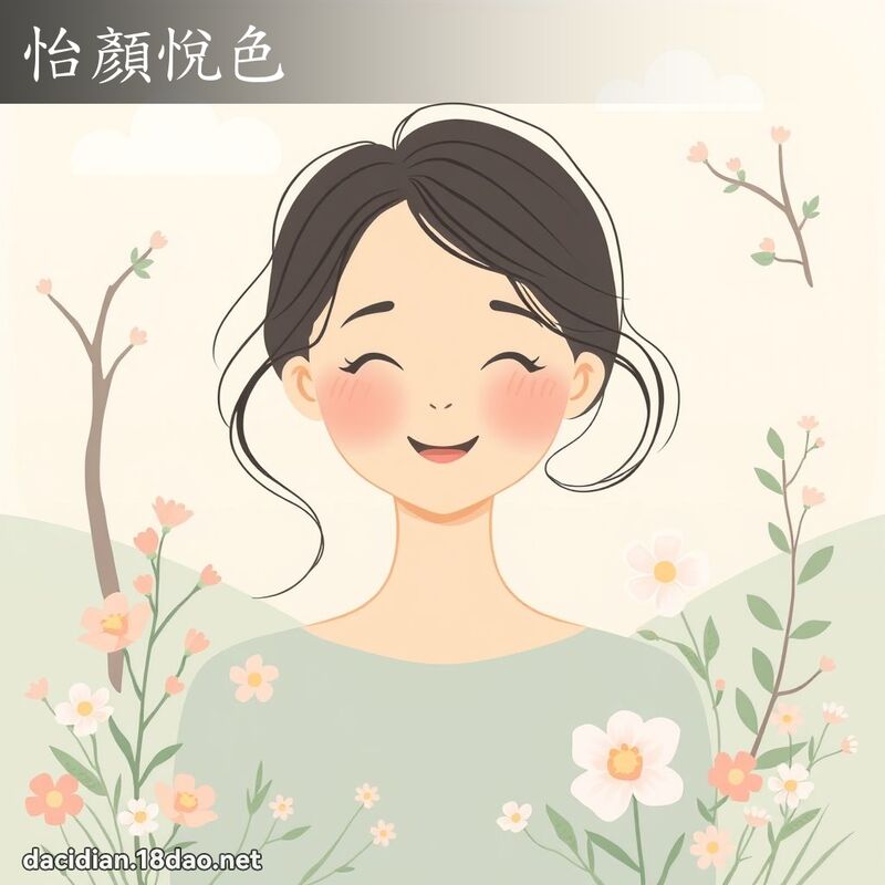 怡顏悅色 - 國語大辭典配圖