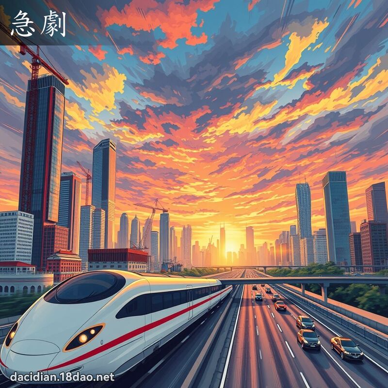 急劇 - 國語大辭典配圖