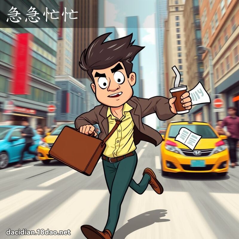 急急忙忙 - 國語大辭典配圖