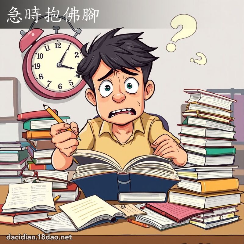 急时抱佛脚 - 国语大辞典配图