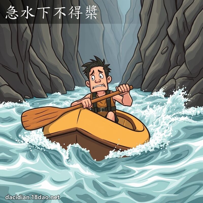 急水下不得桨 - 国语大辞典配图
