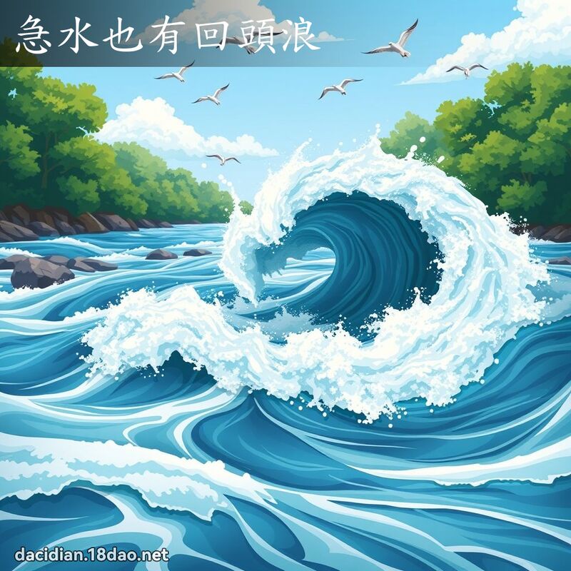 急水也有回頭浪 - 國語大辭典配圖