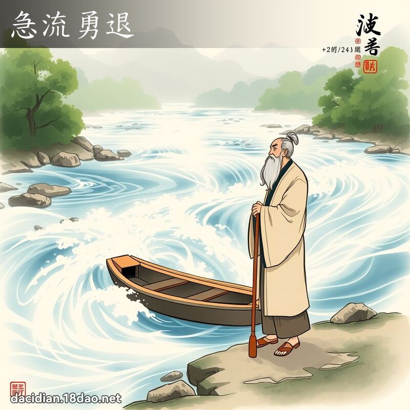 急流勇退 - 国语大辞典配图