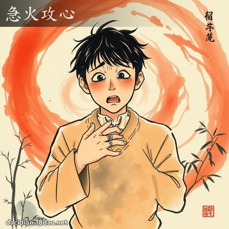 急火攻心 - 國語大辭典配圖