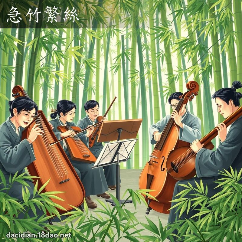 急竹繁丝 - 国语大辞典配图