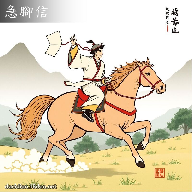 急腳信 - 國語大辭典配圖