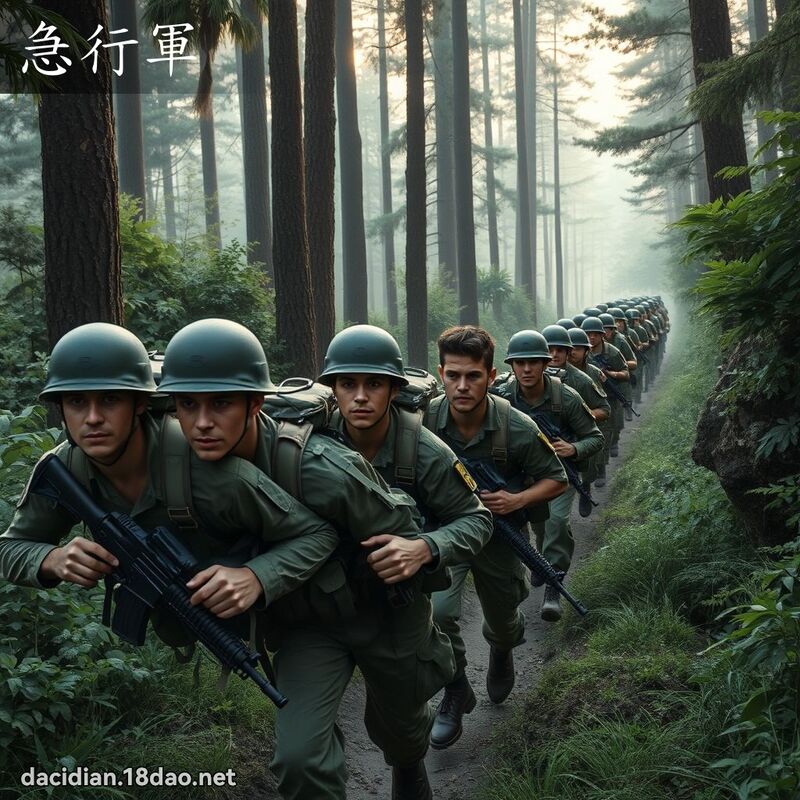 急行軍 - 國語大辭典配圖