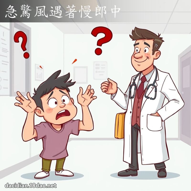 急驚風遇著慢郎中 - 國語大辭典配圖