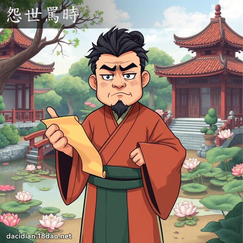 怨世骂时 - 国语大辞典配图